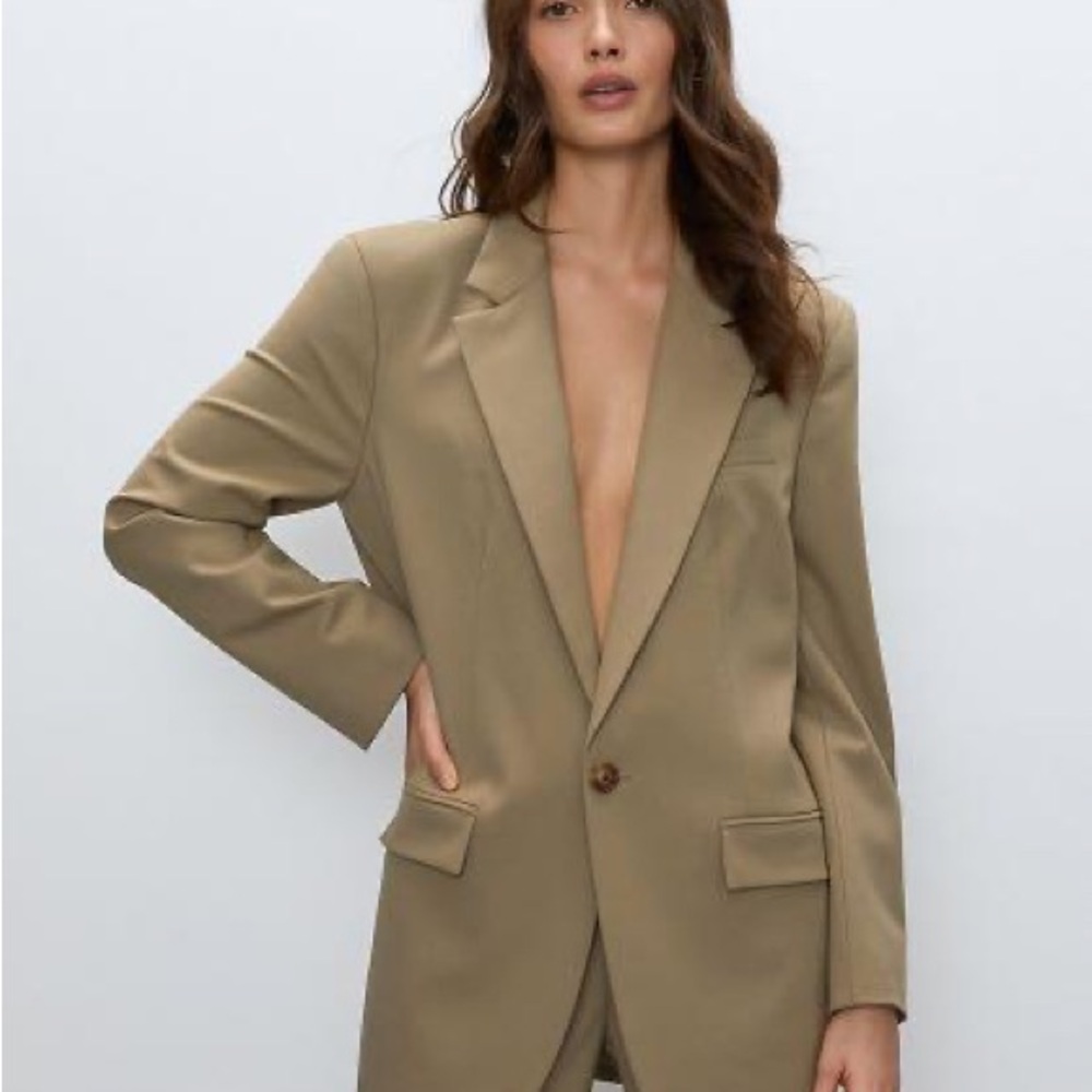 Babaton Agency Blazer in Taupe Beige